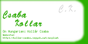csaba kollar business card
